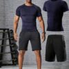 Men’s Quick-Dry Gym Set – Workout T-Shirt & Shorts for Fitness & Training