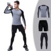 Men’s 3-Piece Compression Sportswear Set – Gym, Running & Training Wear