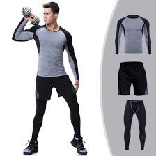 Men’s 3-Piece Compression Sportswear Set – Gym, Running & Training Wear