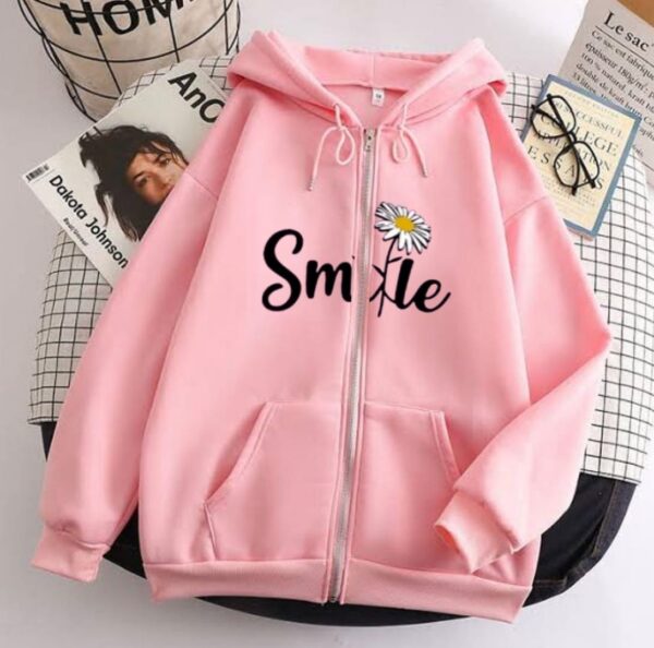 Printed Zipper Hoodie